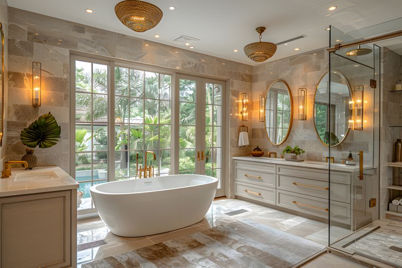 Freestanding Bathtub in a Contemporary Space