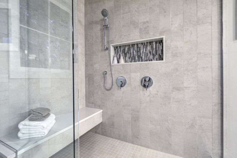 Elegant Tiled Shower with Niche Storage