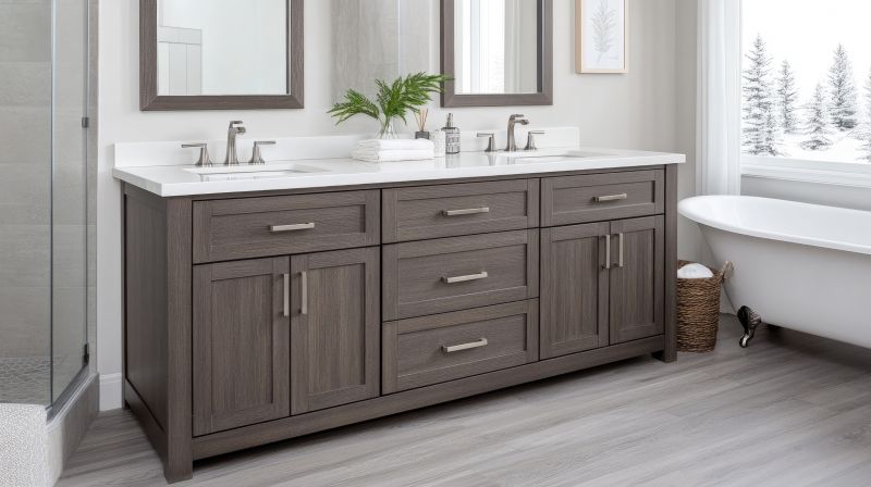 Contemporary Vanity with Double Sinks
